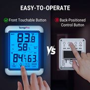 Thermomètre et hygromètre sans fil d'intérieur et d'extérieur TempPro TempAir PLUS TP65B — Écran tactile 4", 150 m