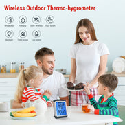 Thermomètre et hygromètre sans fil d'intérieur et d'extérieur TempPro TempAir PLUS TP65B — Écran tactile 4", 150 m