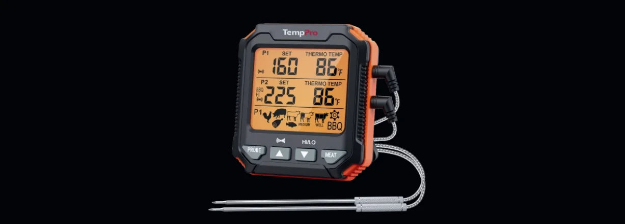 TempPro TP717 Leave-In Meat Thermometer — Oven & Grill Safe, Backlit Display