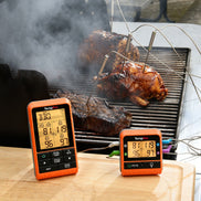 Termómetro de carne inalámbrico TempPro TempSync PLUS TP829B — 1000 pies de alcance RF, 4 sondas y temporizadores duales