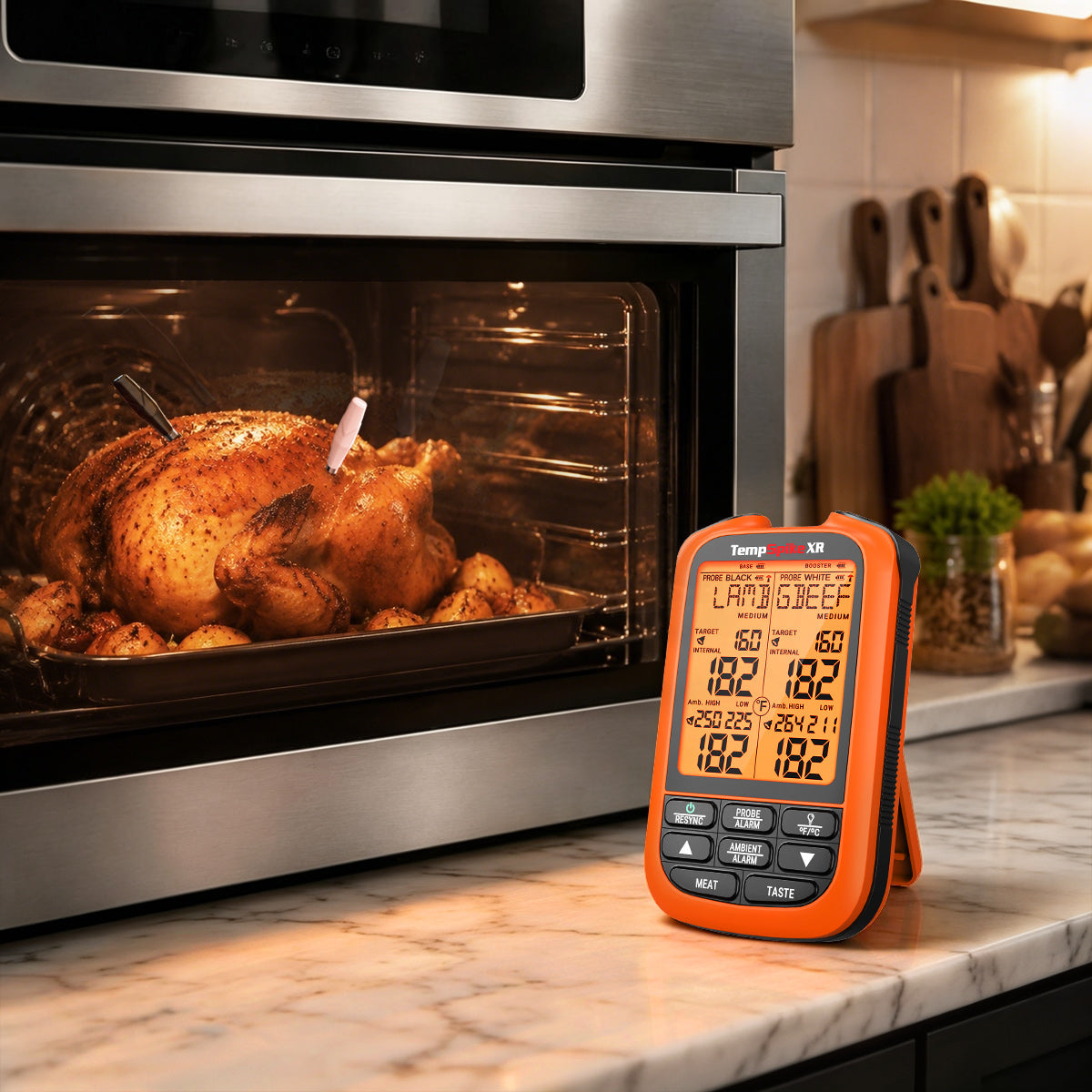 Termómetro inalámbrico para carne ThermoPro TP862B TempSpike XR de 304 m con doble sonda