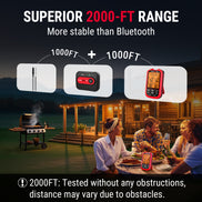 Termómetro inalámbrico para carne TempSpikeXR TP863B de 2000 pies, color rojo