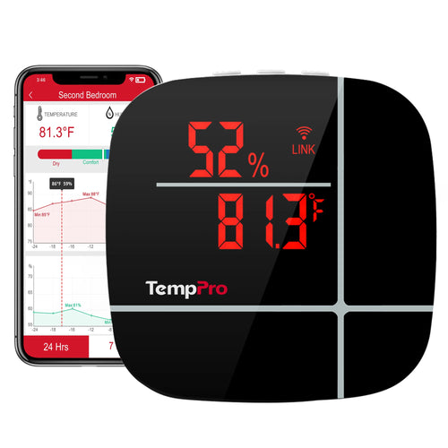 TempPro TP90 Wi-Fi Indoor Thermometer & Hygrometer — Alexa Voice Control, Smart App