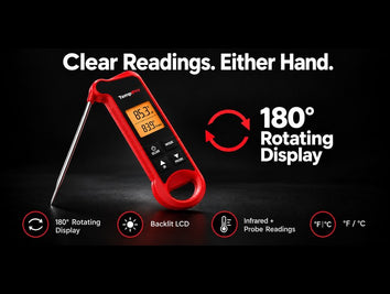 TempPro TP925 Infrared Thermometer Gun with Probe, HACCP Alert with App