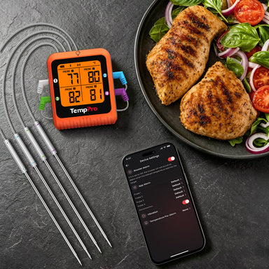 Thermomètre à viande sans fil TempPro TempSync PRO TP930 — Bluetooth intelligent, alertes via application