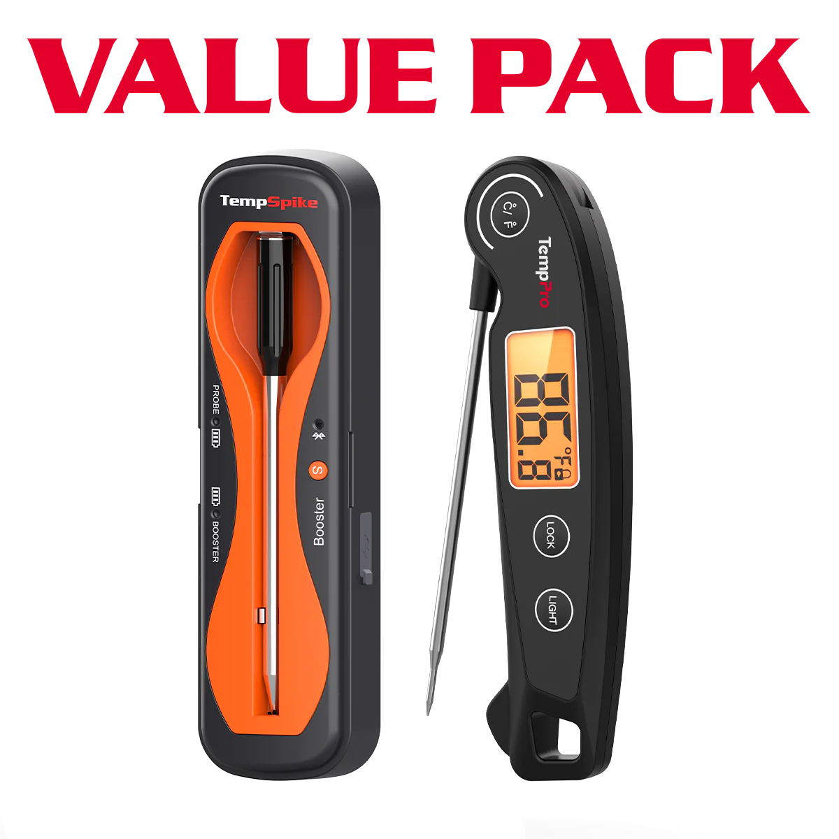 TempPro TempSpike TP960 Wireless Meat Thermometer + TP605 Instant-Read Thermometer — Value Pack