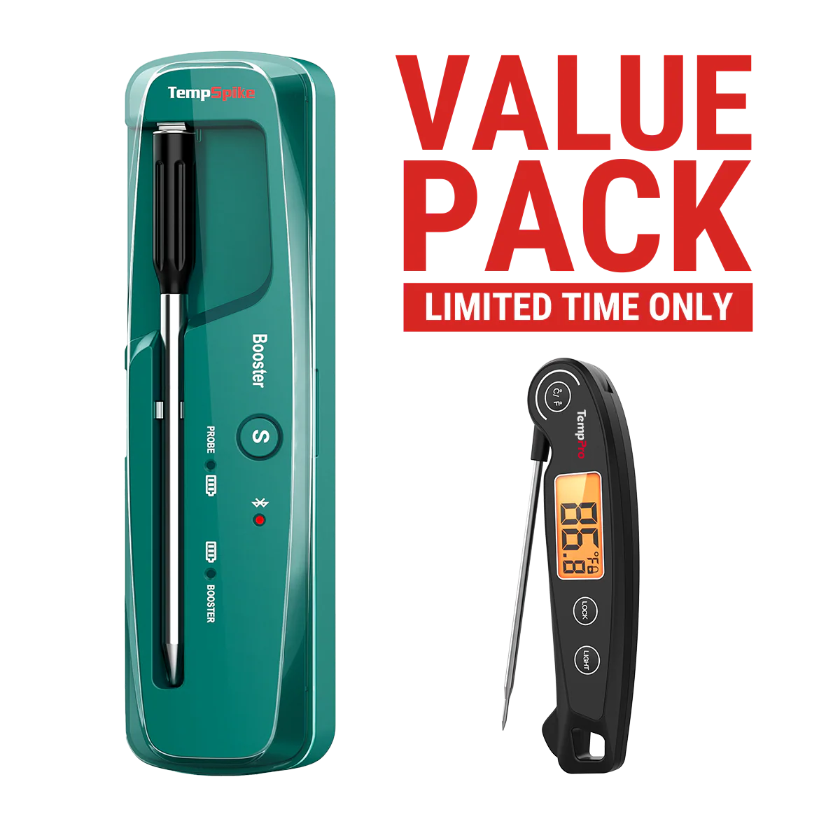 TempPro TempSpike TP961 Wireless Meat Thermometer & TP605 Instant-Read Thermometer - Value Pack