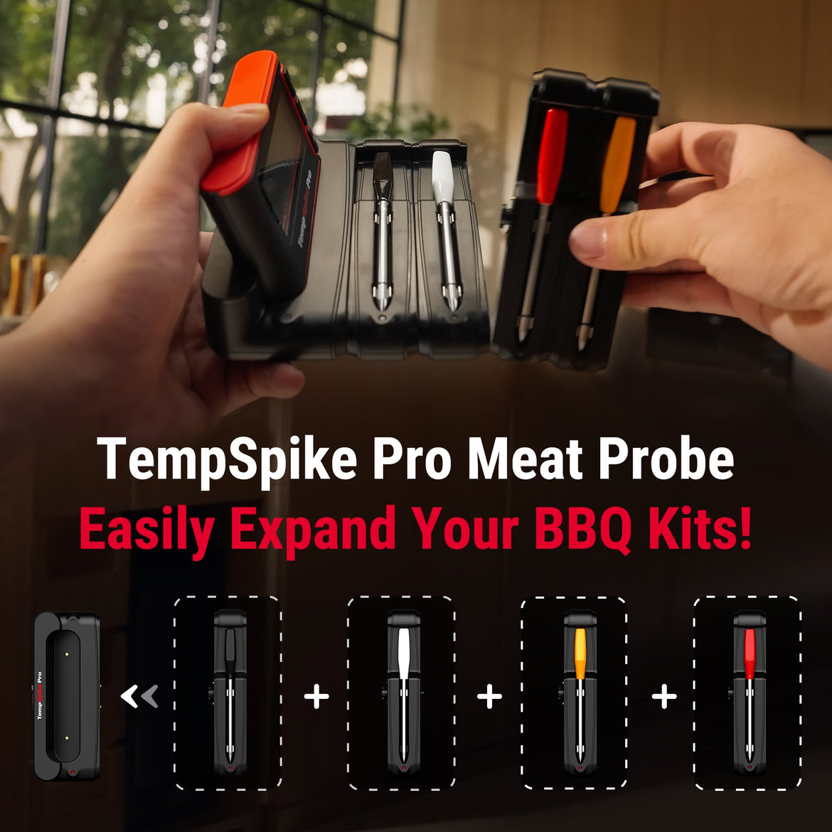 Sonda inalámbrica roja TempPro TempSpike Pro — Repuesto original, para TP980