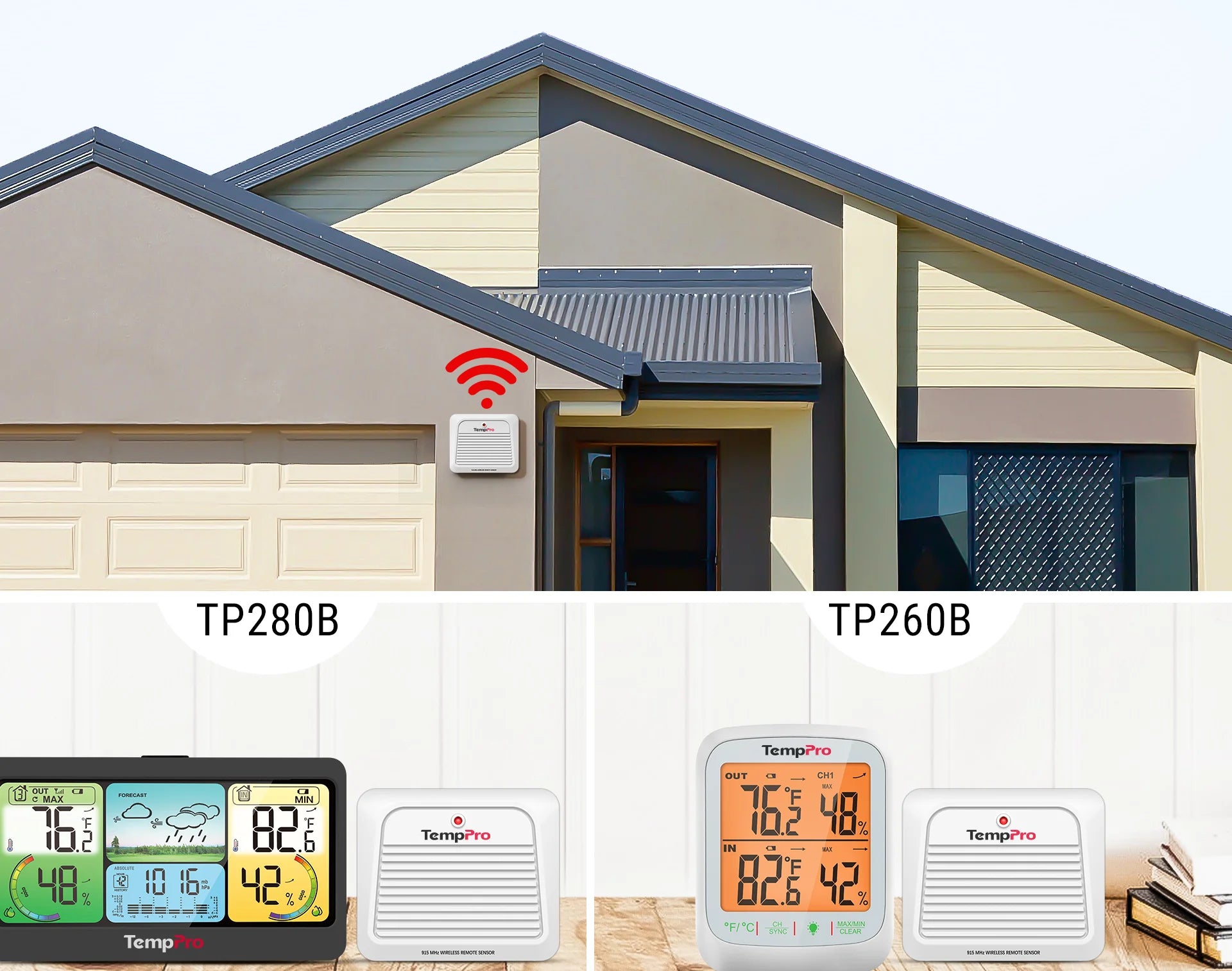 TempPro TX-7B Add-On Outdoor Sensor — for TP260B/TP280B, Wireless