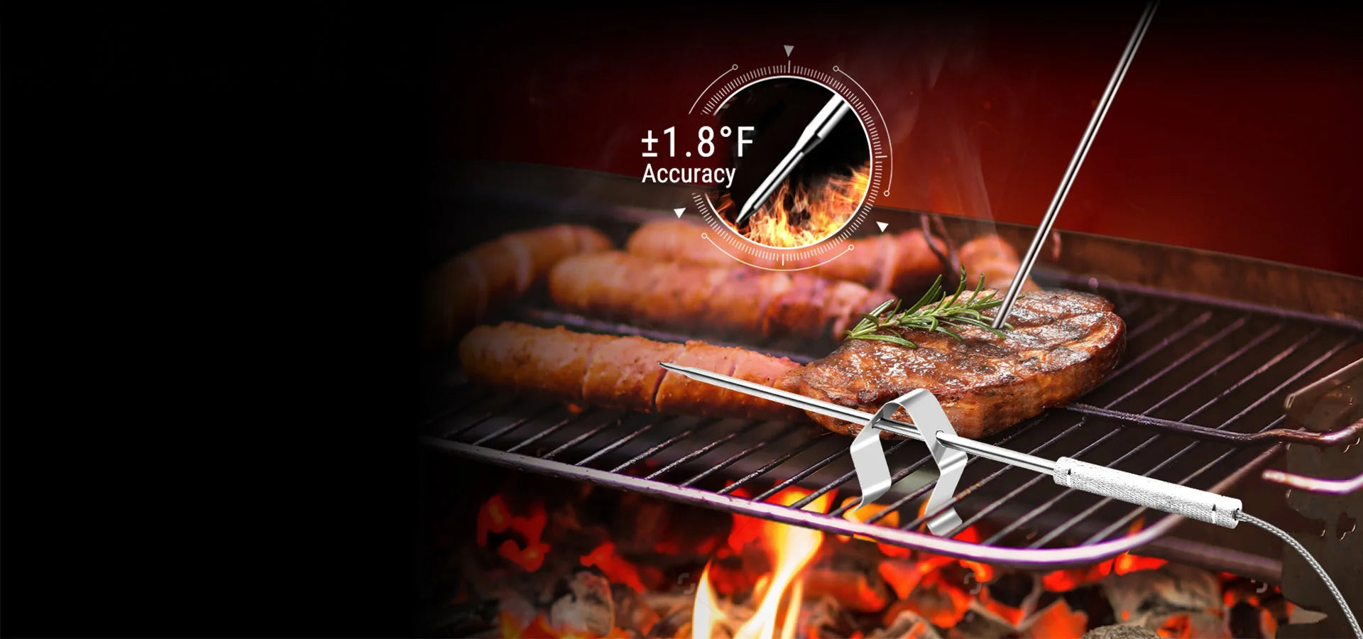 TempPro TP08S Wireless Meat Thermometer — Dual Probe, Transmitter & Receiver (No App Needed)