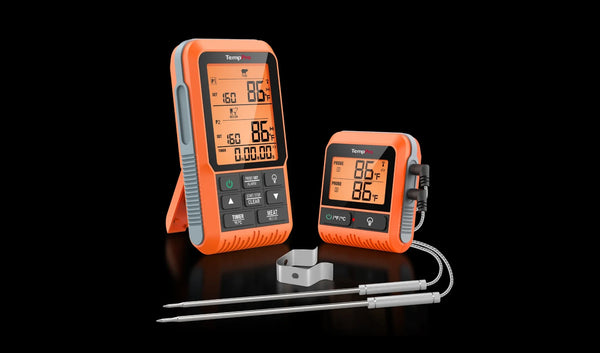 TempPro TempSync PLUS TP826 Wireless Meat Thermometer — 500FT RF Range, Dual Probes & BBQ Mode