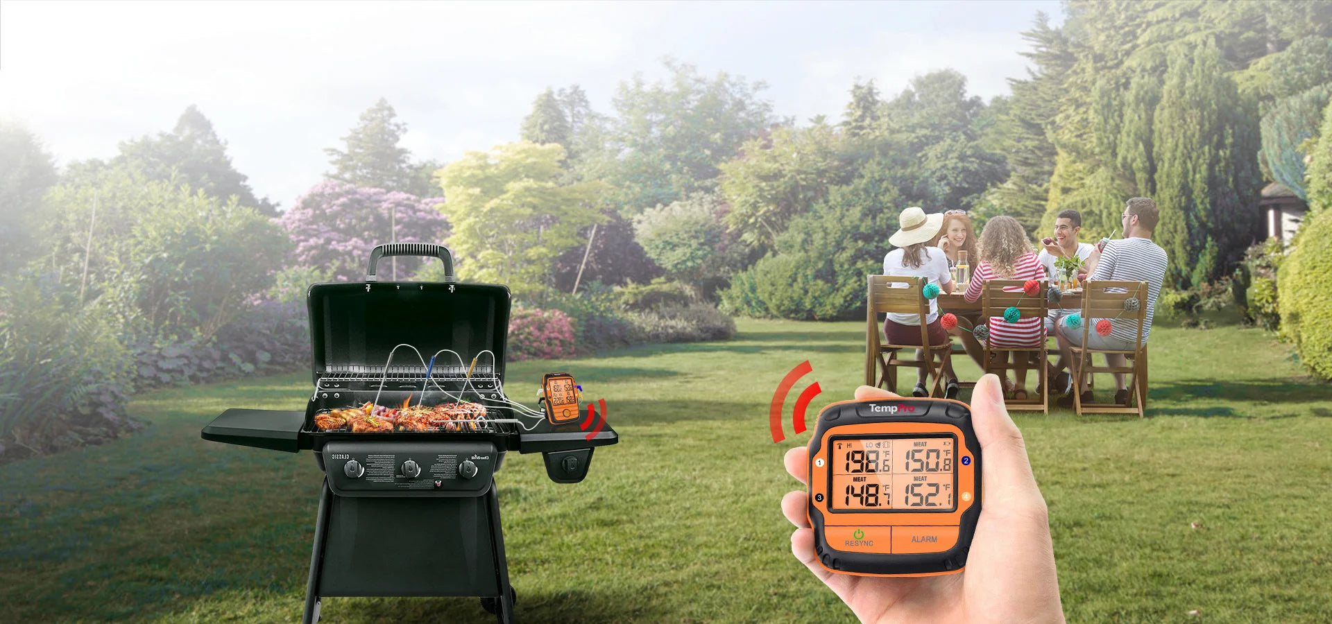 TempPro TP827B Wireless Meat Thermometer — Bluetooth, App Alerts