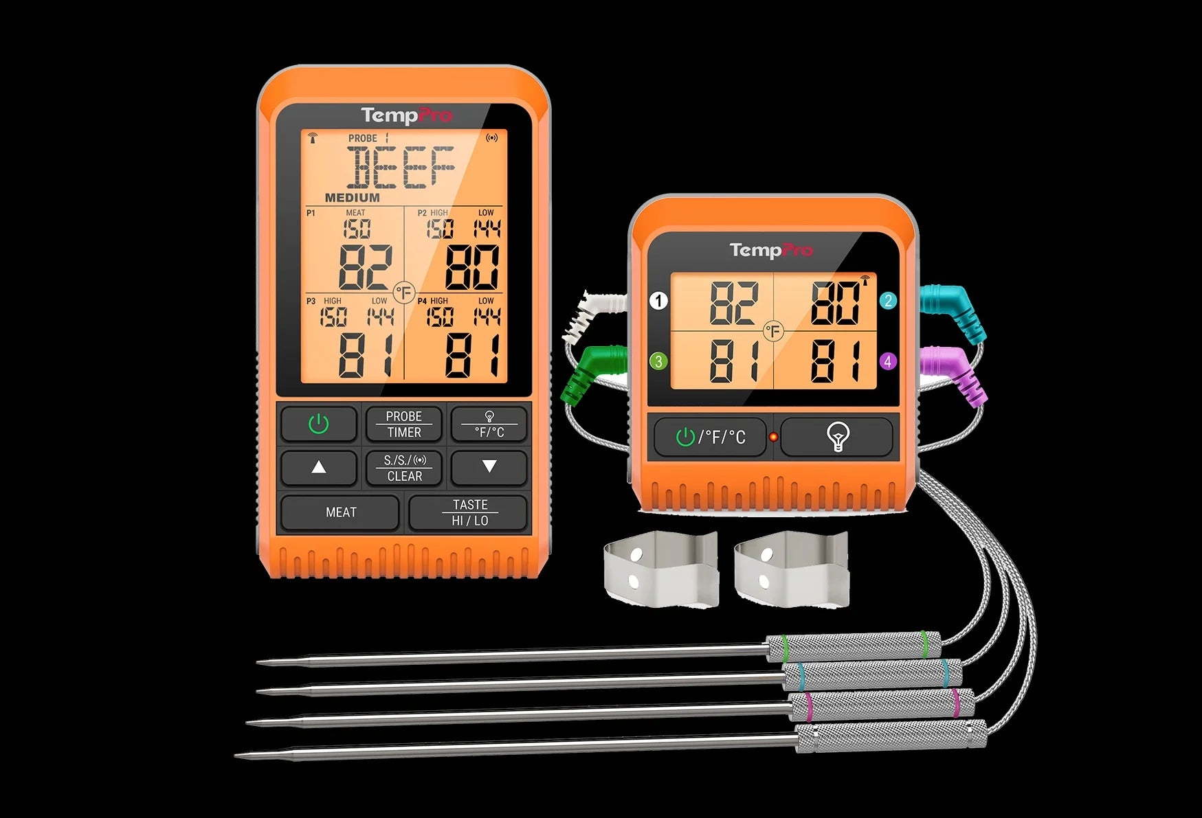 TempPro TP829B Wireless Meat Thermometer — Bluetooth, App Monitoring