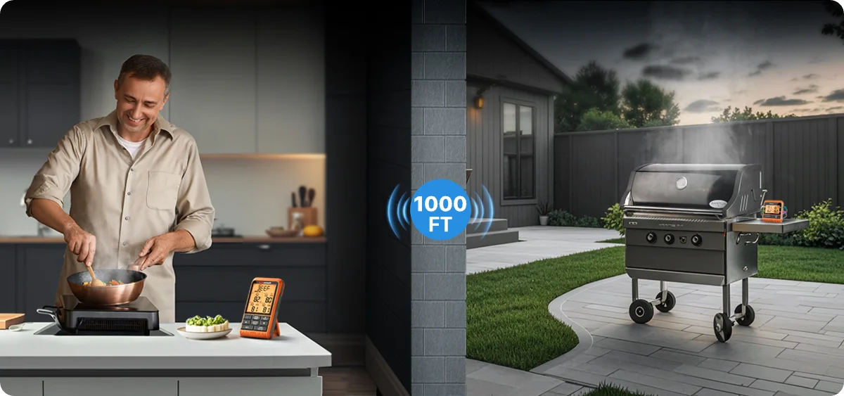 TempPro TP829B Wireless Meat Thermometer — Bluetooth, App Monitoring