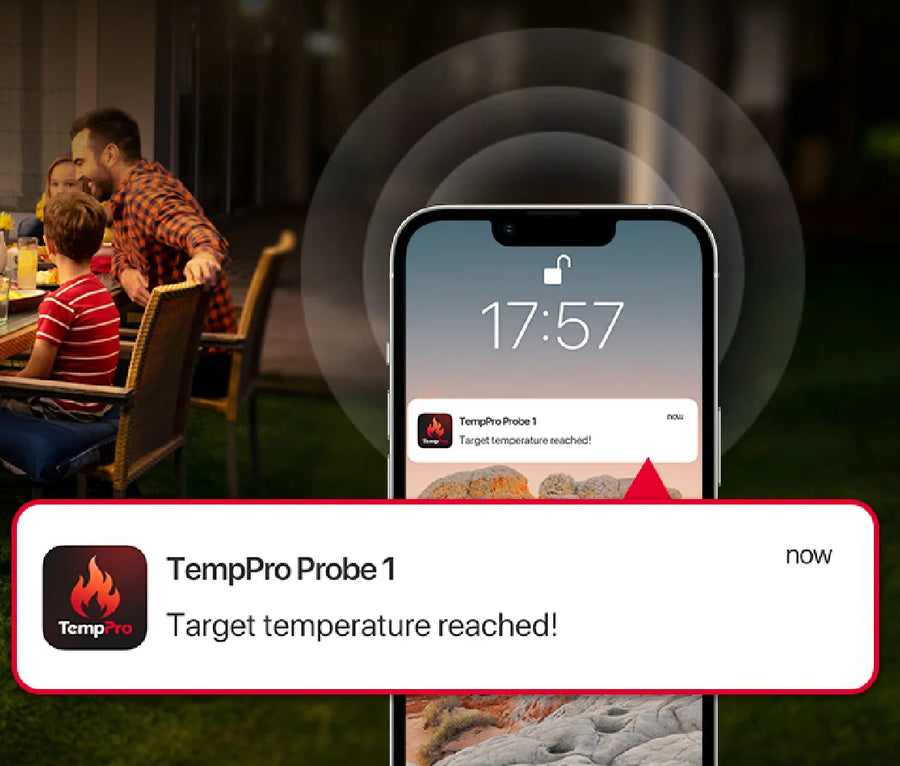 Thermomètre à viande sans fil TempPro TempSync ELITE TP920 — Bluetooth intelligent, alertes d'application
