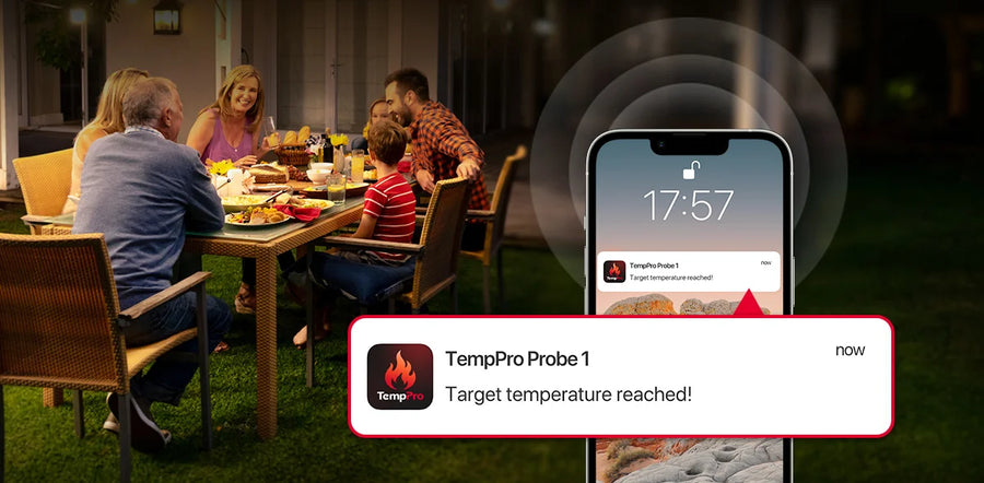 Termómetro de carne inalámbrico TempPro TempSync PRO TP930 — Bluetooth inteligente, alertas de aplicación