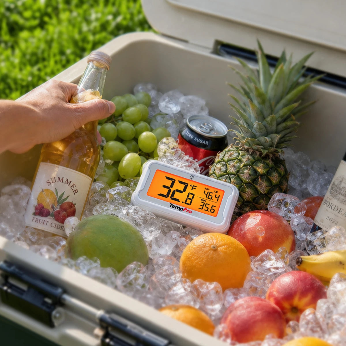 Termómetro digital para refrigerador y congelador TempPro TempAir CORE TP110 — Impermeabilidad IPX6, ±1.0 °C