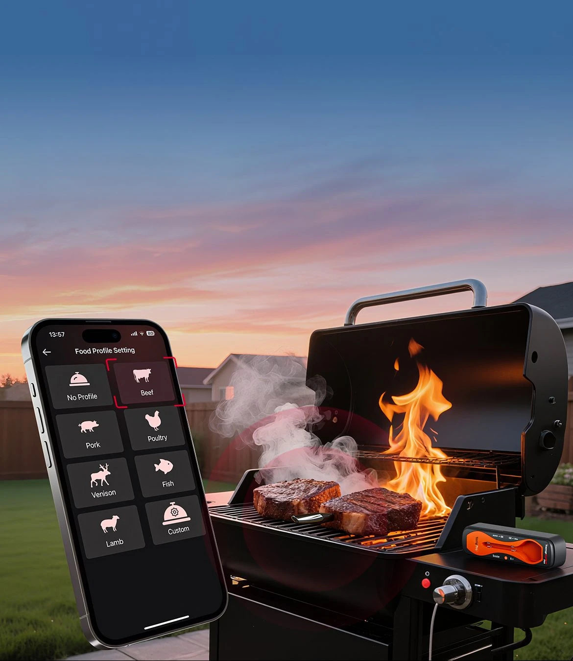 TempPro TempSpike Plus TP970 Smart Wireless Meat Thermometer — Truly Wireless, 600-ft Bluetooth