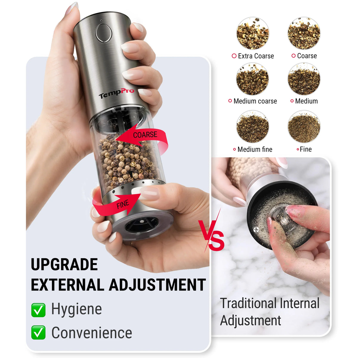 TempPro TP620 + 2-pk Spice Grinders + TempPro ALS150