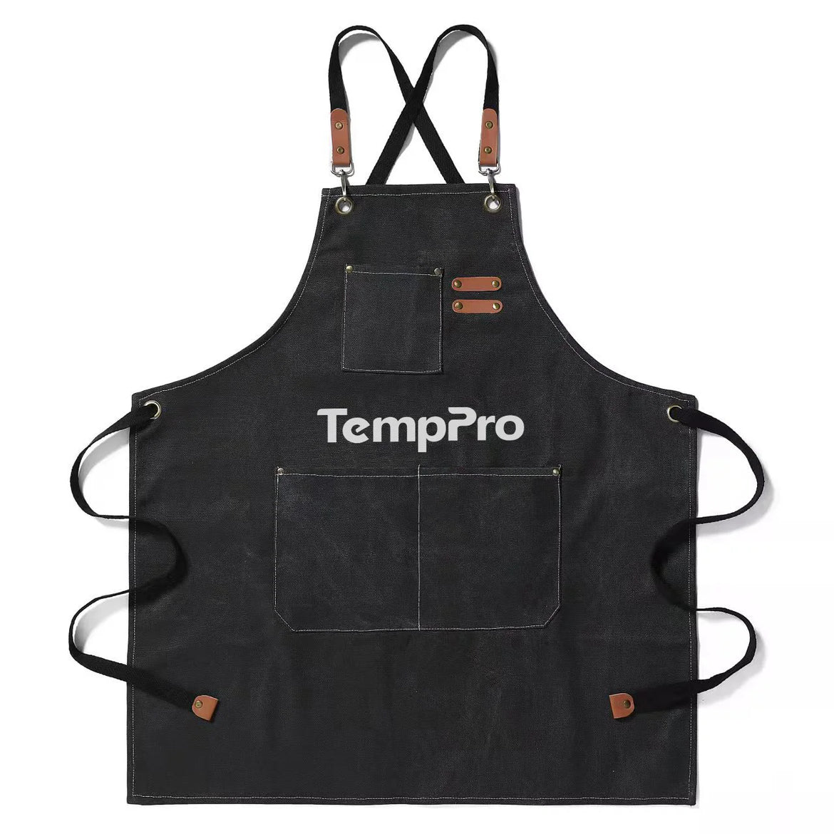 Delantal de cocina y barbacoa TempPro - Correas desmontables, 100% lona