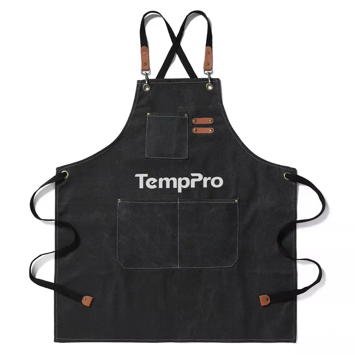 Tablier TempPro pour barbecue et cuisine - Bretelles détachables, 100 % toile