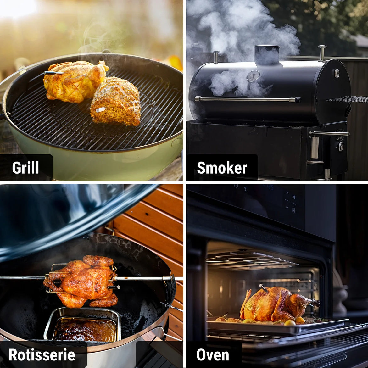 Termómetro de carne inalámbrico inteligente TempPro Twin TempSpike TP962 - Sonda doble, Bluetooth de 500 pies