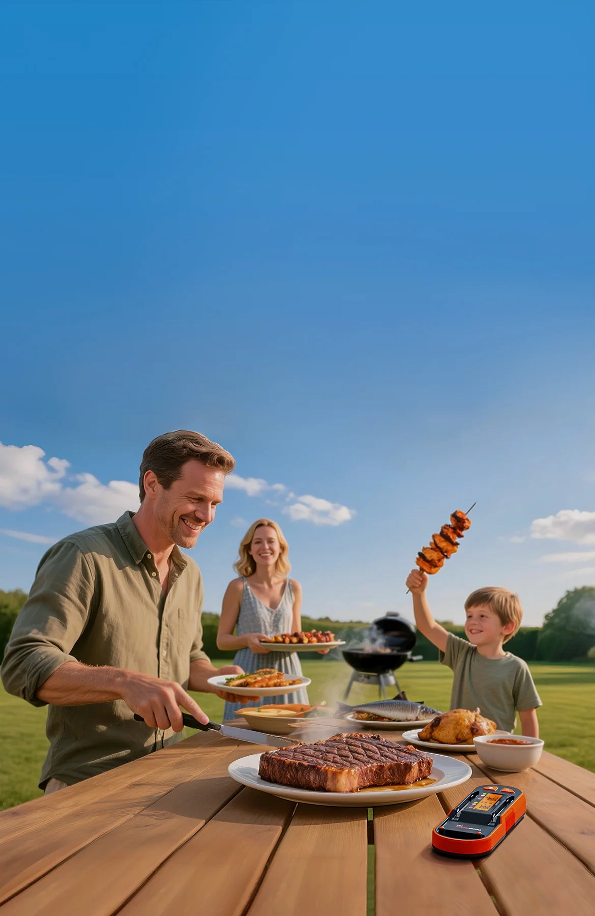 TempPro Twin TempSpike Plus TP972 Smart Wireless Meat Thermometer — Dual Probe, Long-Range Bluetooth