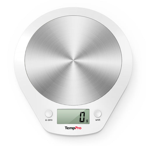 TempPro IC203 Stainless Steel Kitchen Scale — 4 Units, Tare Function