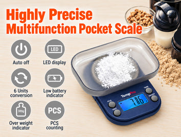 TempPro IC255 Digital Pocket Scale: 300g or 1000g Capacity