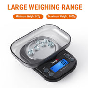 TempPro IC255 Digital Pocket Scale: 300g or 1000g Capacity