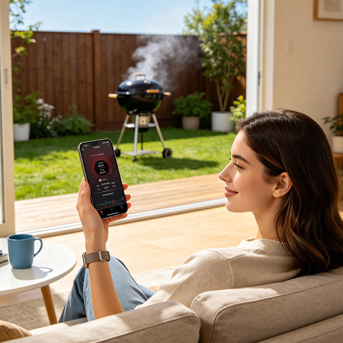 Termómetro de carne inalámbrico inteligente TempPro TempSpike Plus TP971 — Verdaderamente inalámbrico, Bluetooth de largo alcance