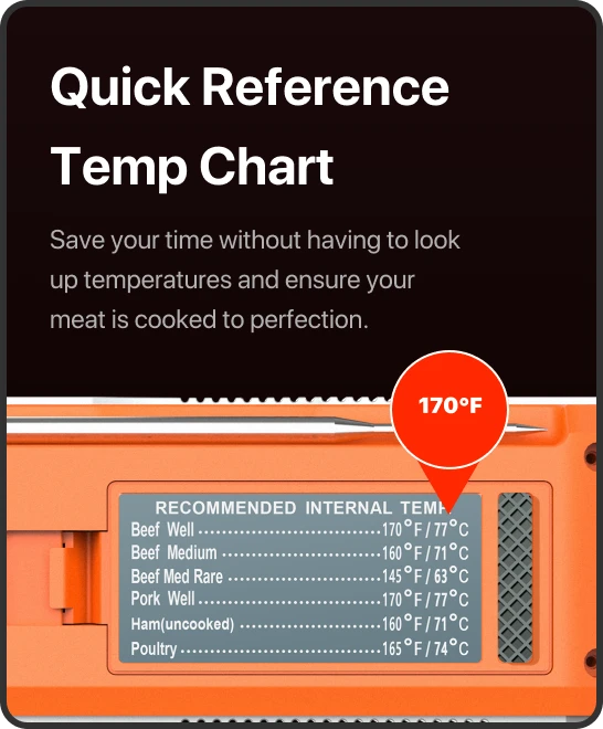 Termómetro infrarrojo TP420 2 en 1 de lectura instantánea para cocinar