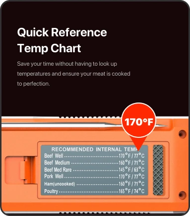 Termómetro infrarrojo TP420 2 en 1 de lectura instantánea para cocinar