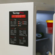 Etiqueta de guía de temperatura de la carne TempPro - Tabla de cocción para frigorífico