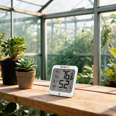 Termómetro e higrómetro para interiores TempPro TempAir CORE TP53 — ±0.6 °C/±2 % HR, indicador de confort