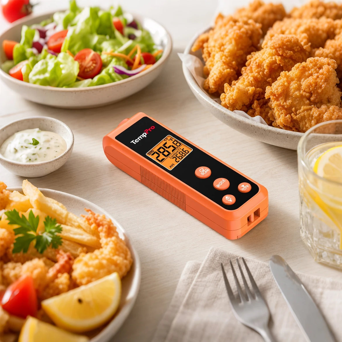 Pistolet thermomètre infrarouge TempPro TempScan CORE TP410 — Température de surface sans contact, D:S 12:1