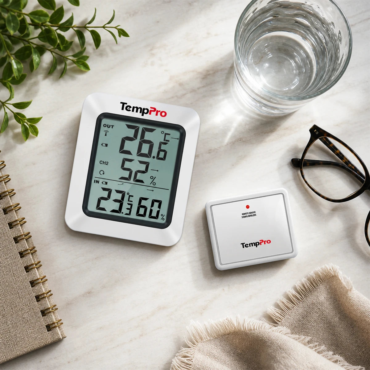 temppro Wireless Indoor Outdoor Thermometers tp60b 1