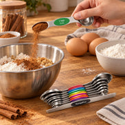 TempPro ATY13 Magnetic Measuring Spoon Set: 8-Piece Dual-Sided Stainless Steel with Leveler included