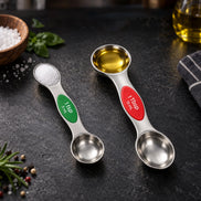 TempPro ATY13 Magnetic Measuring Spoon Set: 8-Piece Dual-Sided Stainless Steel with Leveler included