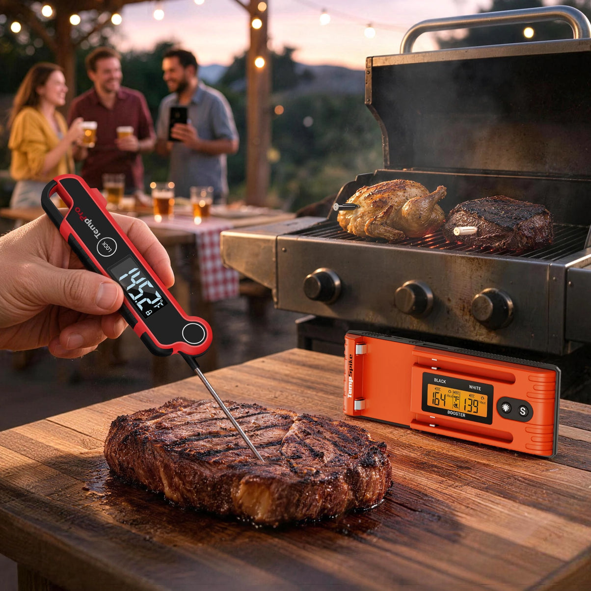 TempPro Twin TempSpike TP962 Wireless Meat Thermometer + TP620 Instant-Read Thermometer — Value Pack