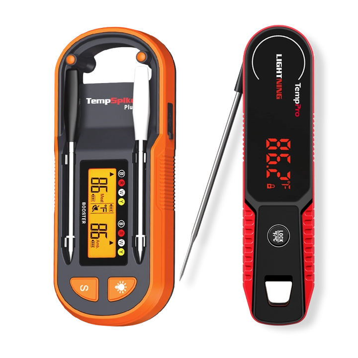 TempPro Twin TempSpike Plus TP972 Wireless Meat Thermometer + TP622W Lightning Instant-Read Thermometer — Value Pack