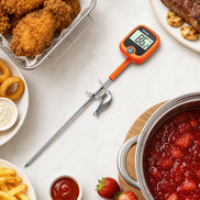 Thermomètre à bonbons numérique TempPro TempDip PLUS TP509 — Sonde de 20 cm avec clip de fixation pour casserole