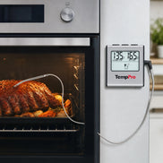 TempPro TempTrack CORE TP16 Leave-In Meat Thermometer — Oven & Grill Safe, Programmable Alarm