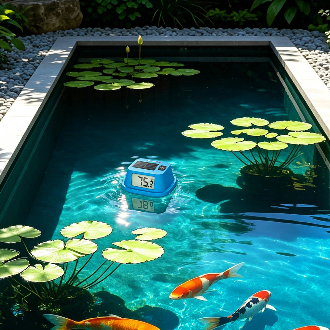 Termómetro flotante solar TempPro TempAir CORE TP111 para piscinas - IPX8 impermeable, LCD dual