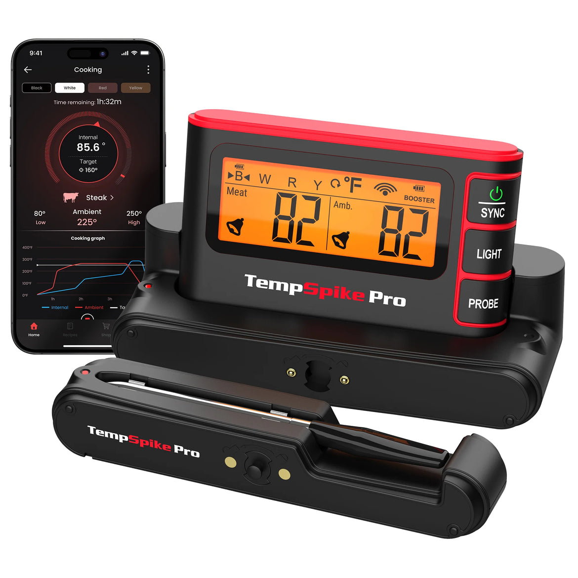 Thermomètre à viande Wi-Fi TP980 TempSpike Pro 4 sondes