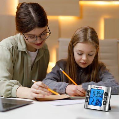 Temporizador digital de cocina TempPro TM02 — Doble cuenta regresiva, LCD de 2.6