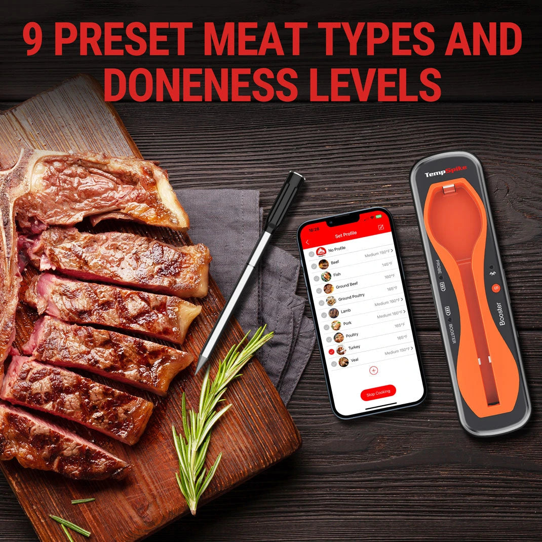 TempPro TempSpike TP960 Smart Wireless Meat Thermometer — Truly Wireless, Bluetooth