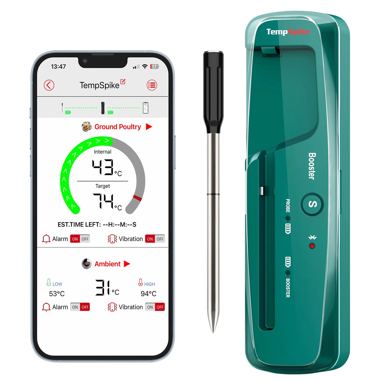 temppro tp961 green wireless meat themrmometer