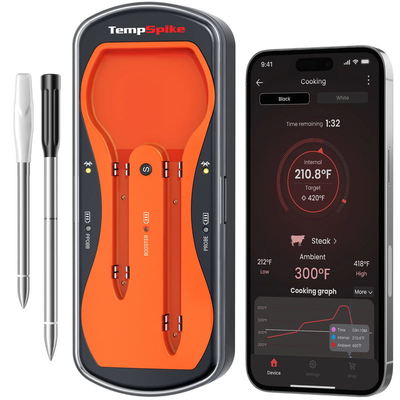 TempPro Twin TempSpike TP963 Smart Wireless Meat Thermometer — Dual Probe, Bluetooth