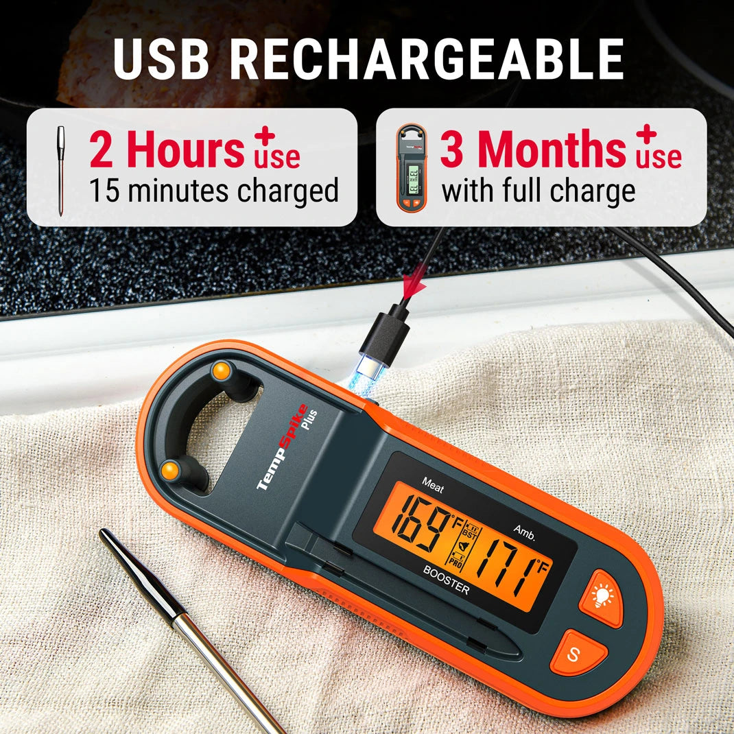 Thermomètre à viande Bluetooth sans fil TempSpike Plus TP971 – Portée de 183 m